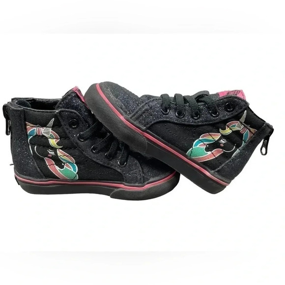 Vans Unicorn  Sparkle High Top Shoes Size 6.5 - Picture 4 of 7